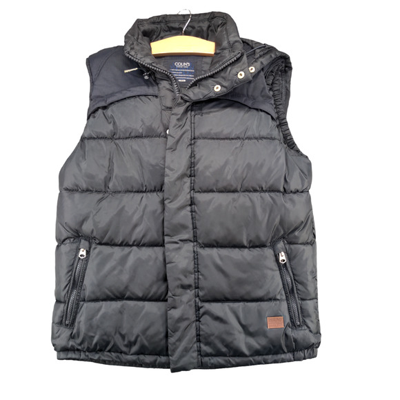 Colin's Men's Full Zip Puffer Vest Black Large Zipped Pockets Activewear - Picture 1 of 14